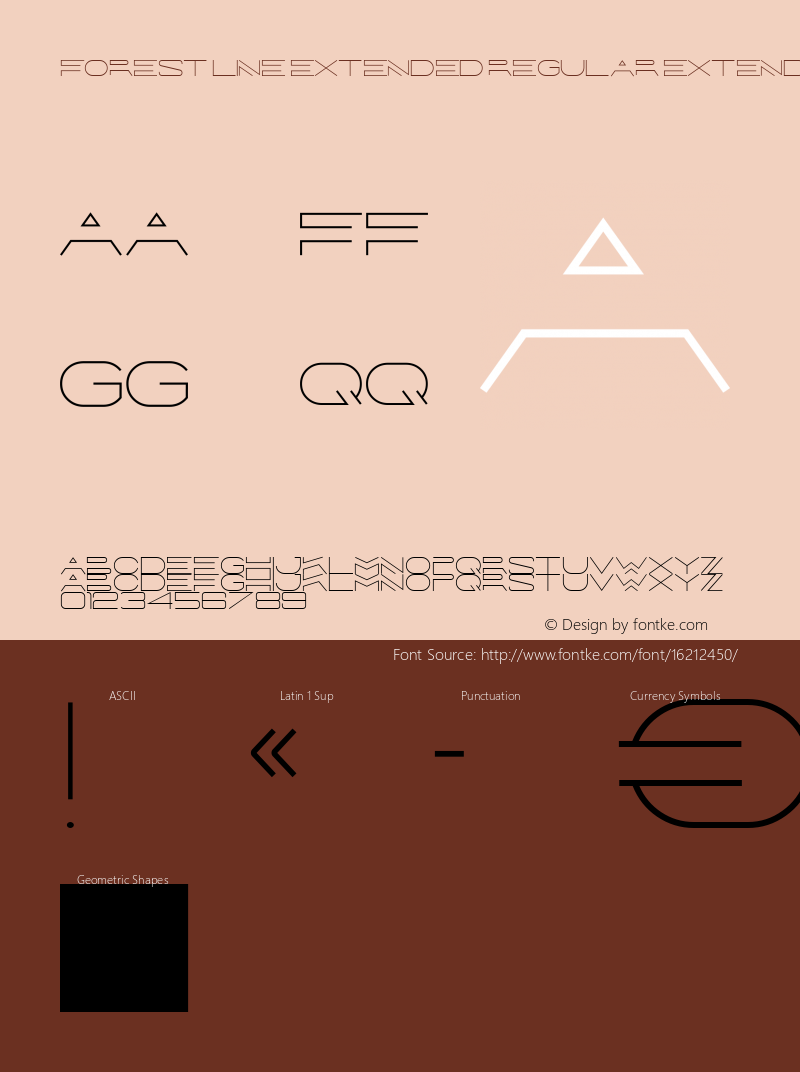 Forest Line Extended Regular Extended Version 1.00 November 14, 2015, initial release Font Sample