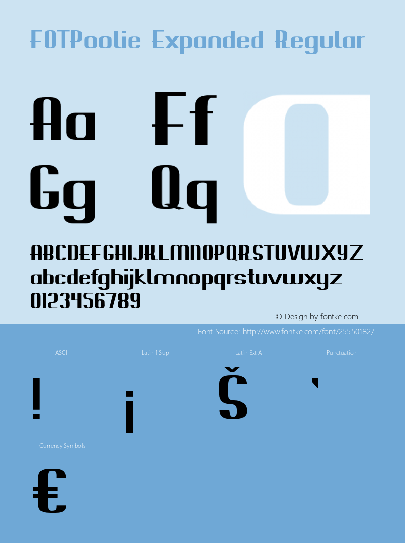 FOTPoolie-ExpandedRegular Version 1.000 Font Sample