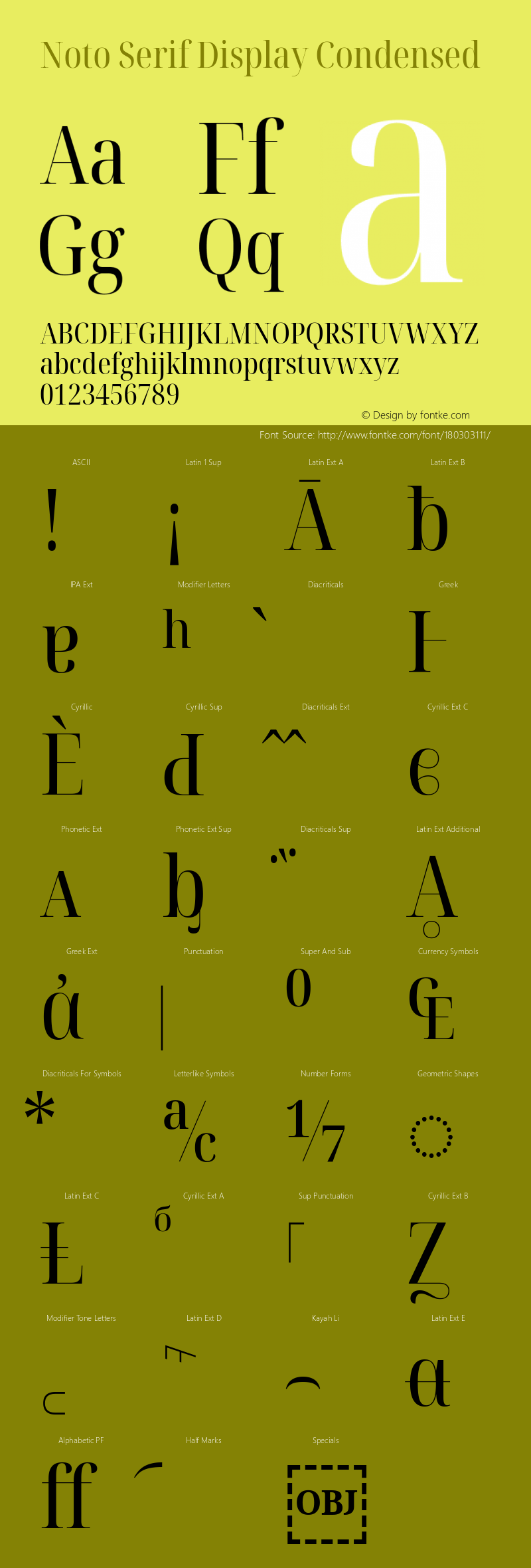 Noto Serif Display Condensed Version 2.002; ttfautohint (v1.8.2)图片样张