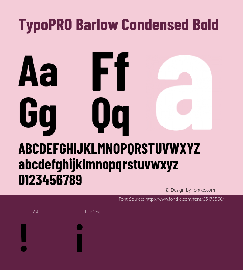 TypoPRO Barlow Condensed Bold Version 1.301 Font Sample