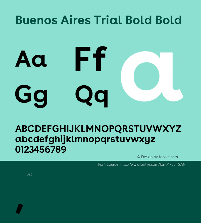 Buenos Aires Trial Bold Bold Version 9.000;PS 009.000;hotconv 1.0.88;makeotf.lib2.5.64775 Font Sample