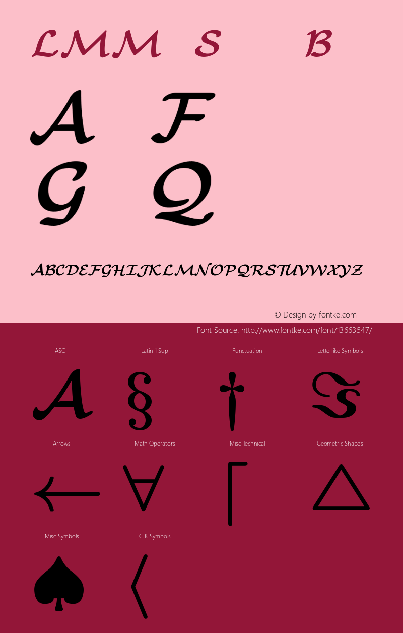 LMMathSymbols10 Bold Version 2.003 Font Sample