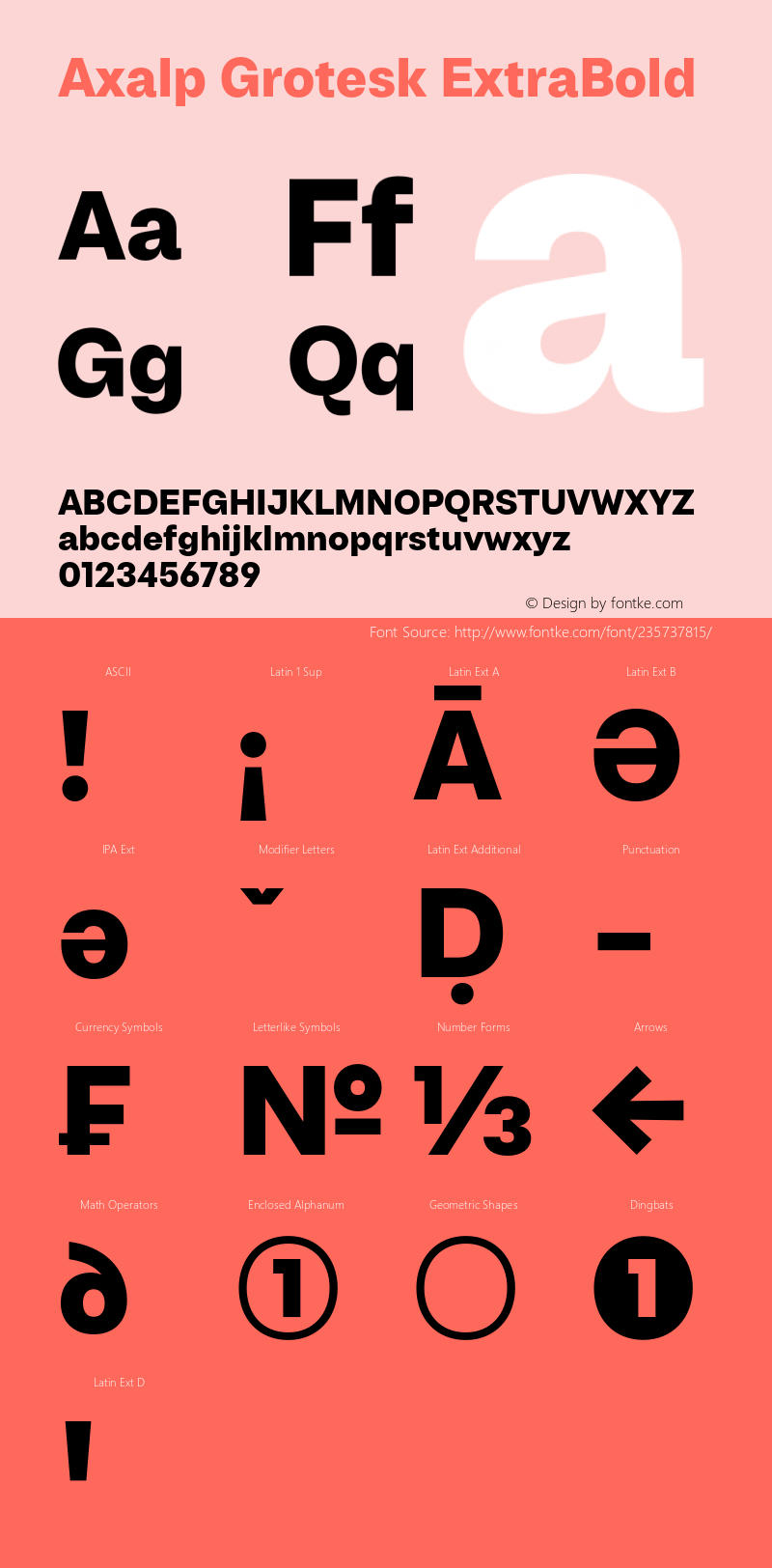 Axalp Grotesk ExtraBold Version 1.000;PS 001.000;hotconv 1.0.88;makeotf.lib2.5.64775图片样张