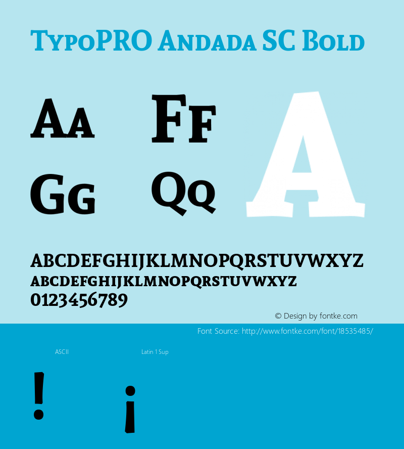 TypoPRO Andada SC Bold Version 1.003 Font Sample