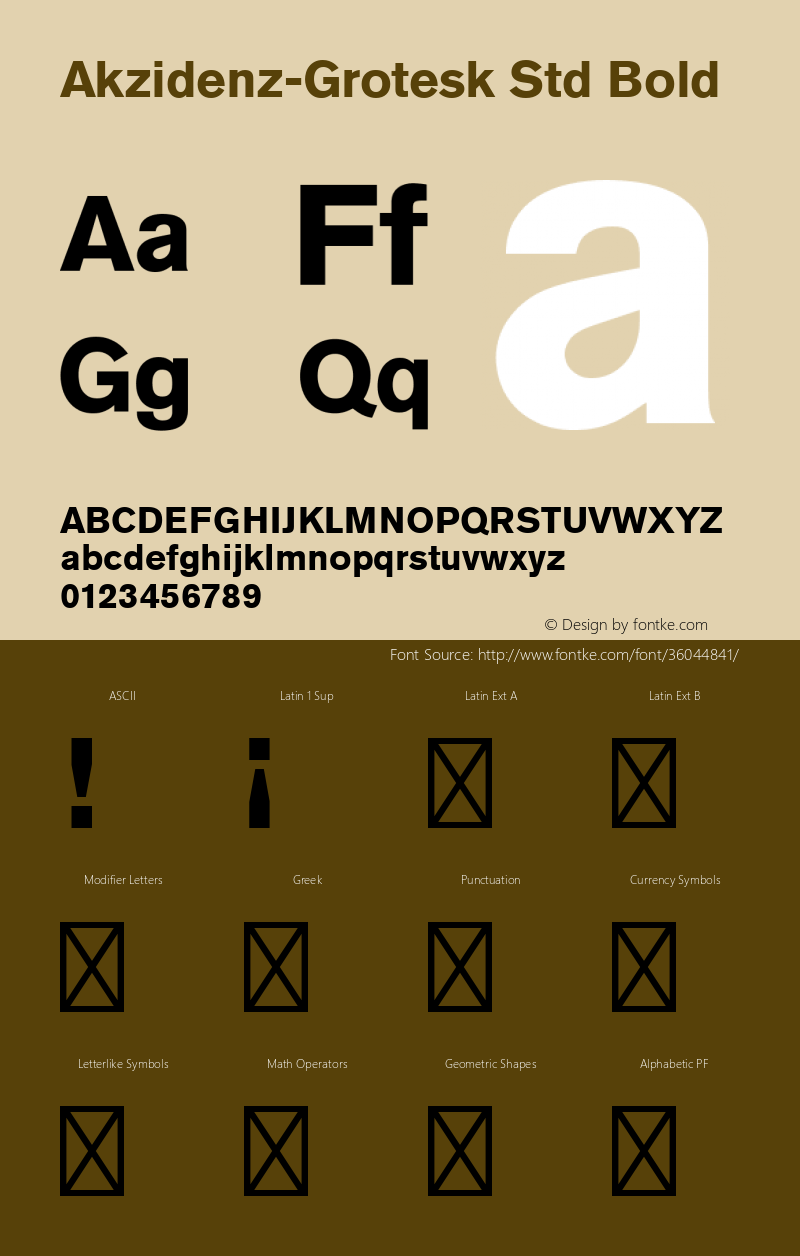 AkzidenzGroteskStd-Bold Version 001.000;Core 1.0.01;otf.5.02.2291;15.06W Font Sample