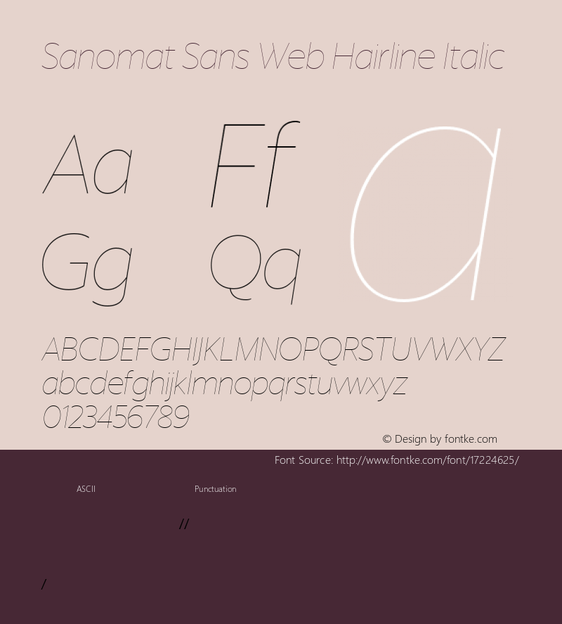 Sanomat Sans Web Hairline Italic Version 1.1 2015 Font Sample