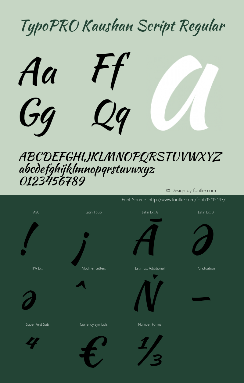 TypoPRO Kaushan Script Regular Version 1.002 Font Sample