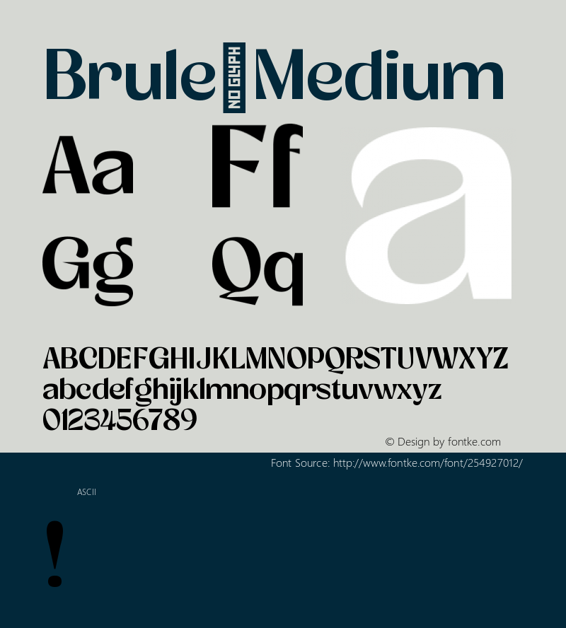 Brule Medium Version 1.000;hotconv 1.0.109;makeotfexe 2.5.65596图片样张