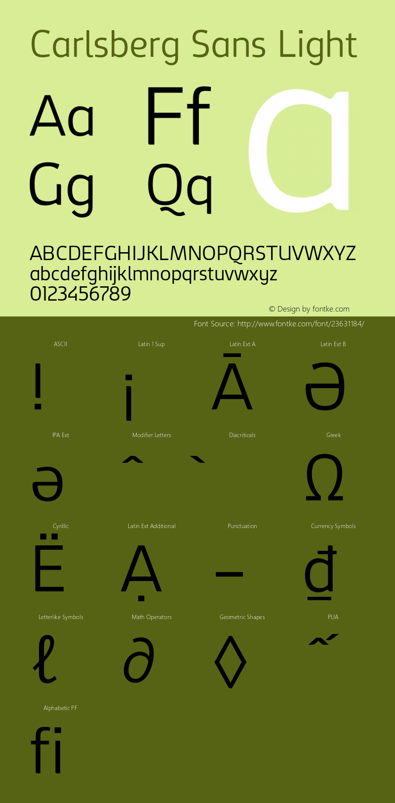 CarlsbergSans-Light Version 3.000;PS 3.000;hotconv 1.0.56;makeotf.lib2.0.21325 Font Sample