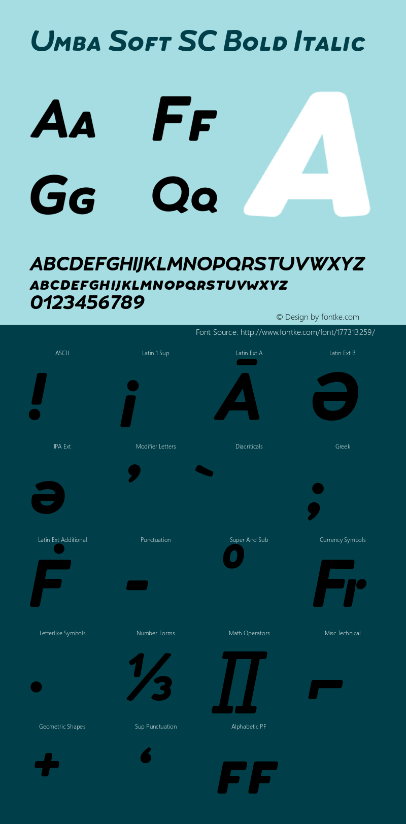 Umba Soft SC Bold Italic Version 3.010;PS 003.010;hotconv 1.0.88;makeotf.lib2.5.64775图片样张