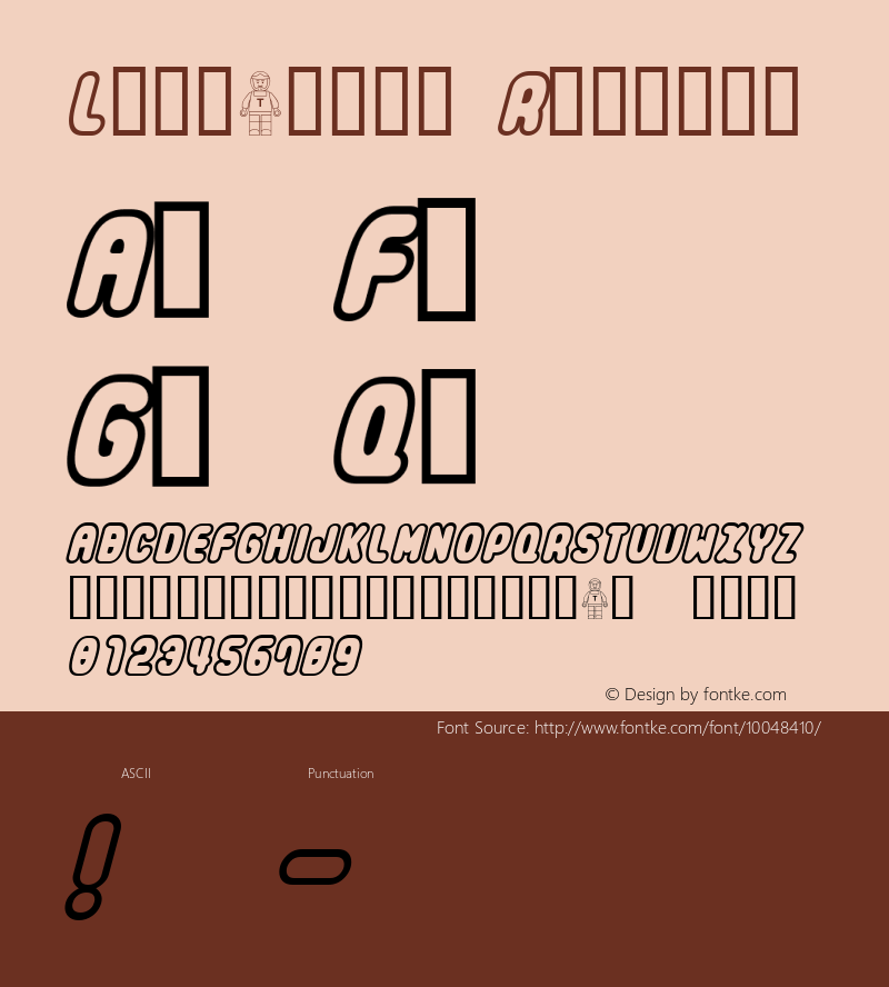 Legothick Regular Mary Font Sample