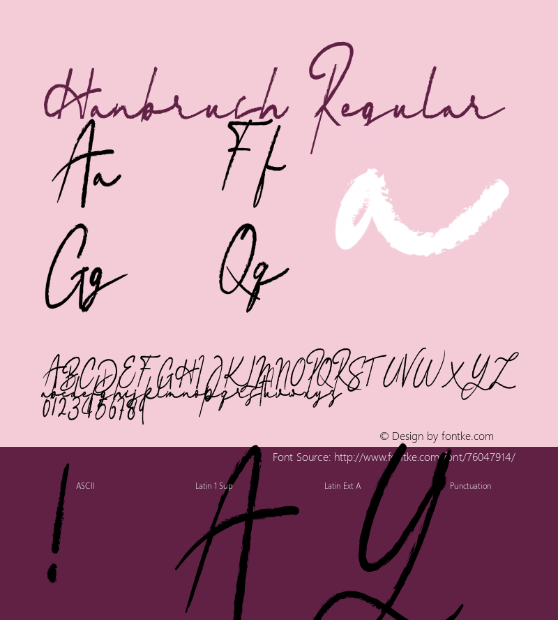 Hanbrush Version 1.002;Fontself Maker 3.5.1 Font Sample