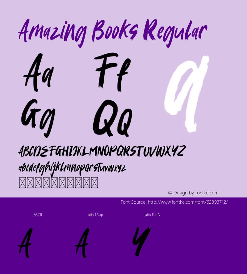 Amazing Books Version 1.005;Fontself Maker 3.5.1 Font Sample