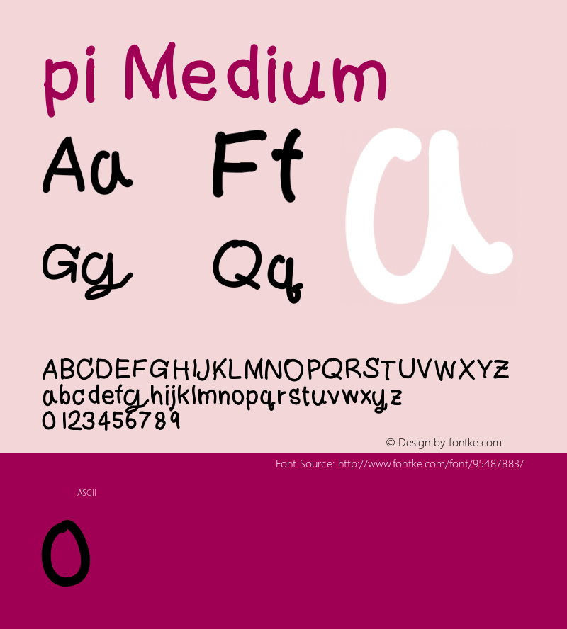 pi Version 001.000 Font Sample