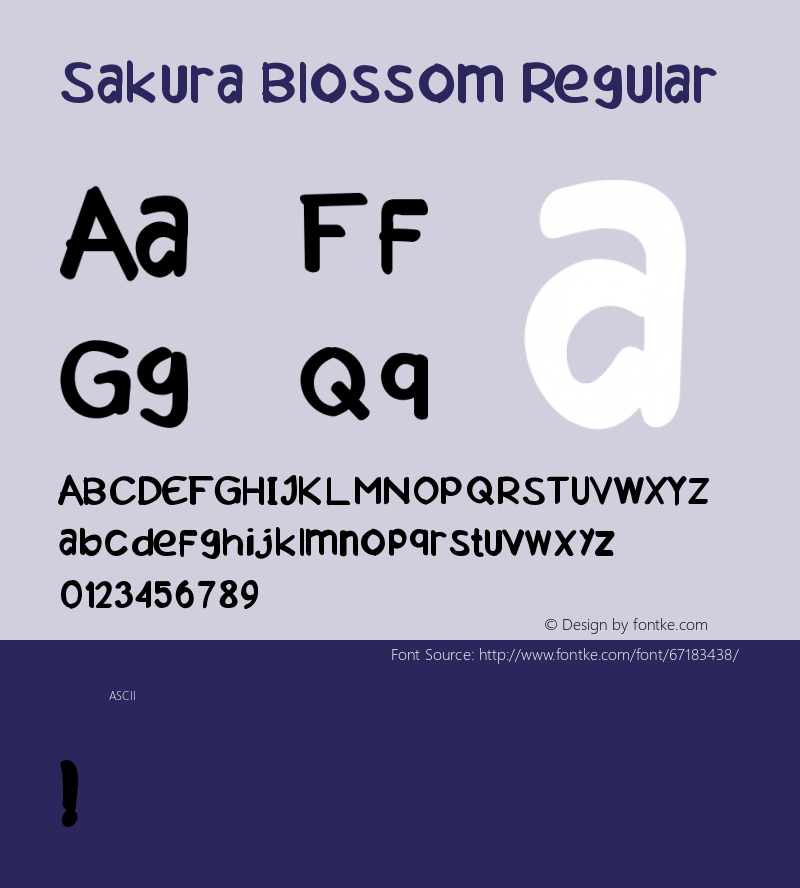 Sakura Blossom Version 1.003;Fontself Maker 1.1.0 Font Sample