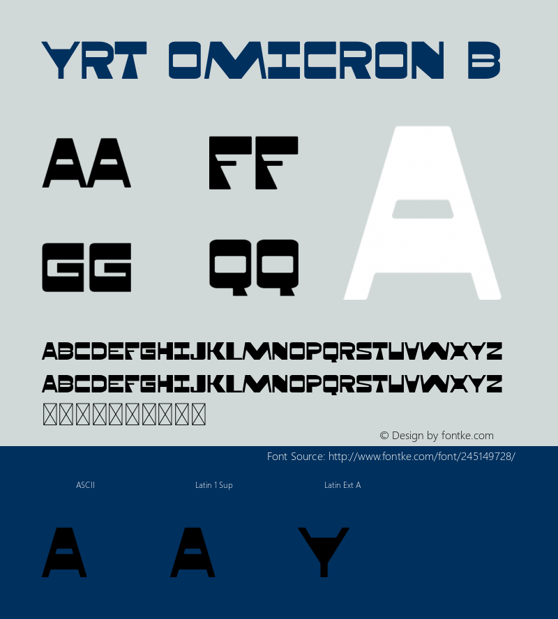 YRT Omicron B Version 1.001;Fontself Maker 3.5.7图片样张