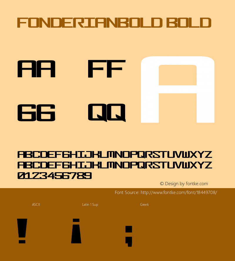 FonderianBold Bold Version 1.00 October 24, 2016, initial release Font Sample