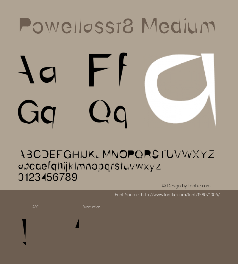 Powellasst8 Version 001.000 Font Sample