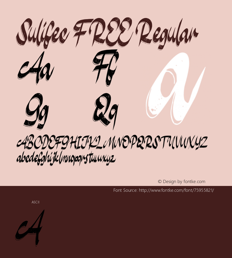 Sulifec FREE Version 1.000 Font Sample