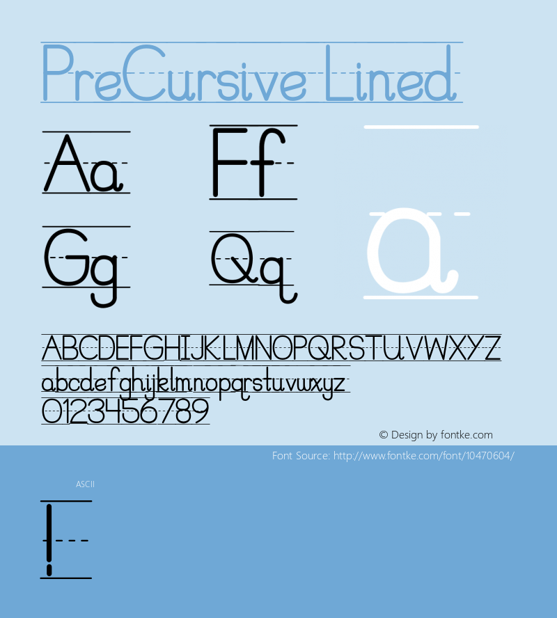 PreCursive Lined Version 1.000;PS 001.001;hotconv 1.0.56 Font Sample