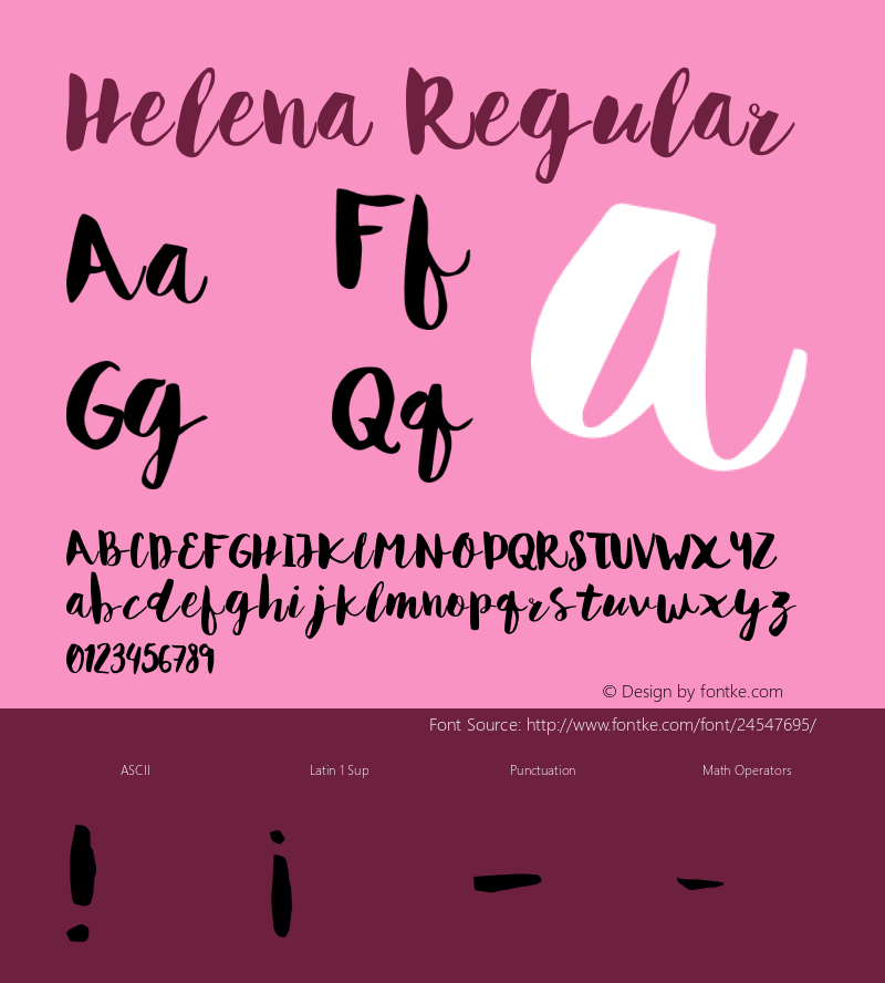 Helena  Font Sample