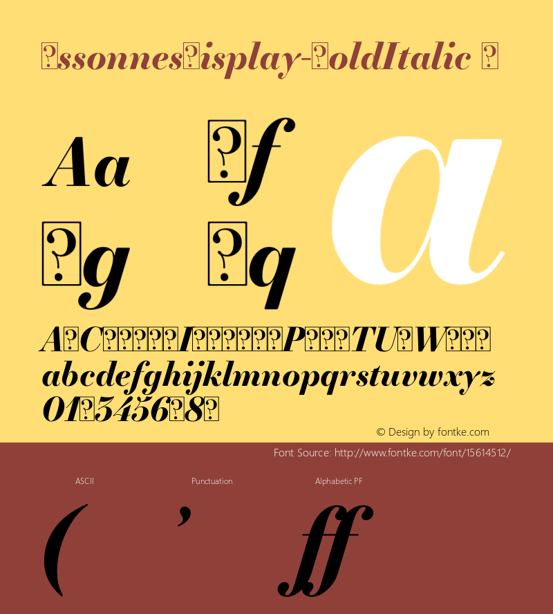 EssonnesDisplay-BoldItalic ☞ Version 1.000 2015 initial release;com.myfonts.easy.james-todd.essonnes.display-bold-italic.wfkit2.version.4t2R Font Sample