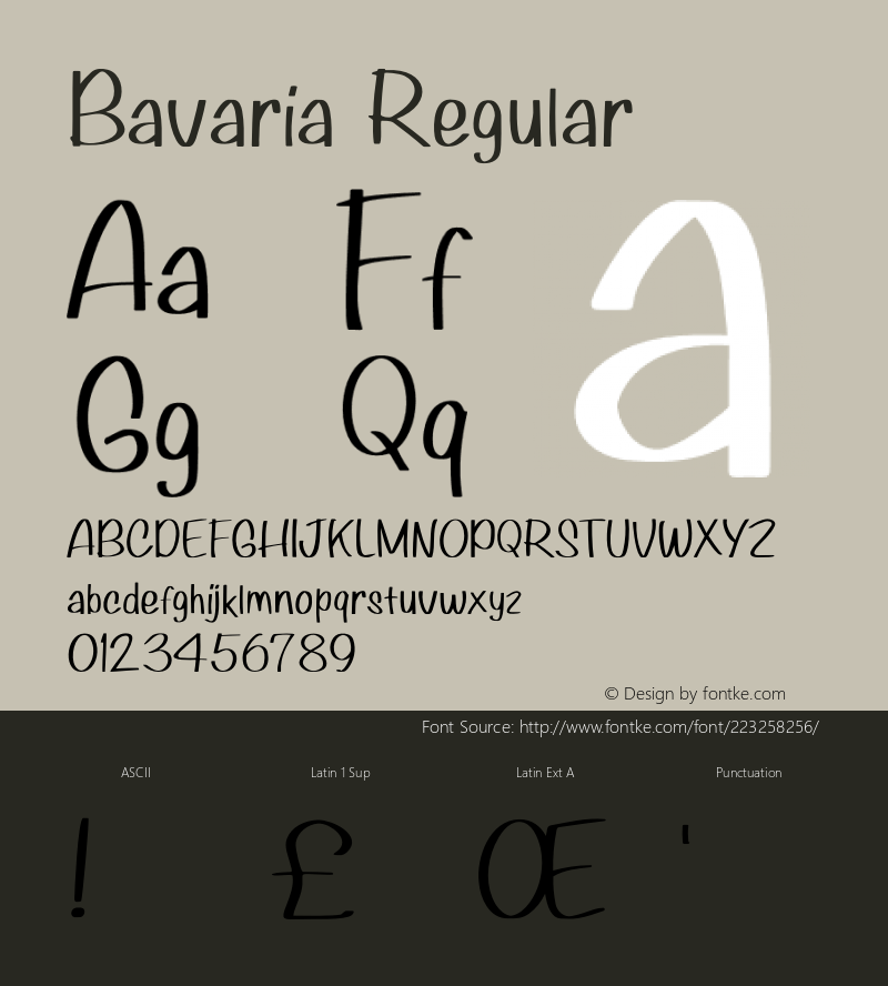 Bavaria Version 1.001;Fontself Maker 3.5.3图片样张
