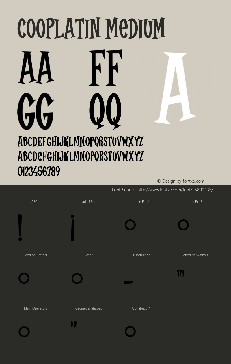 CoopLatin Version 001.000 Font Sample