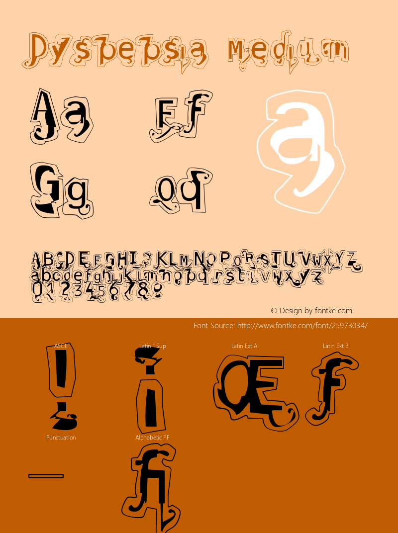 Dyspepsia Version 001.000 Font Sample