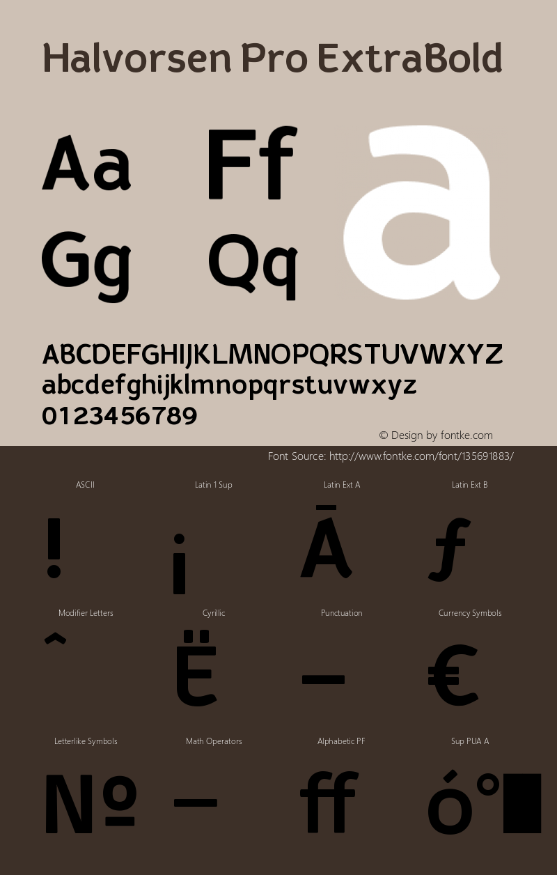 Halvorsen Pro ExtraBold 2.000 Font Sample