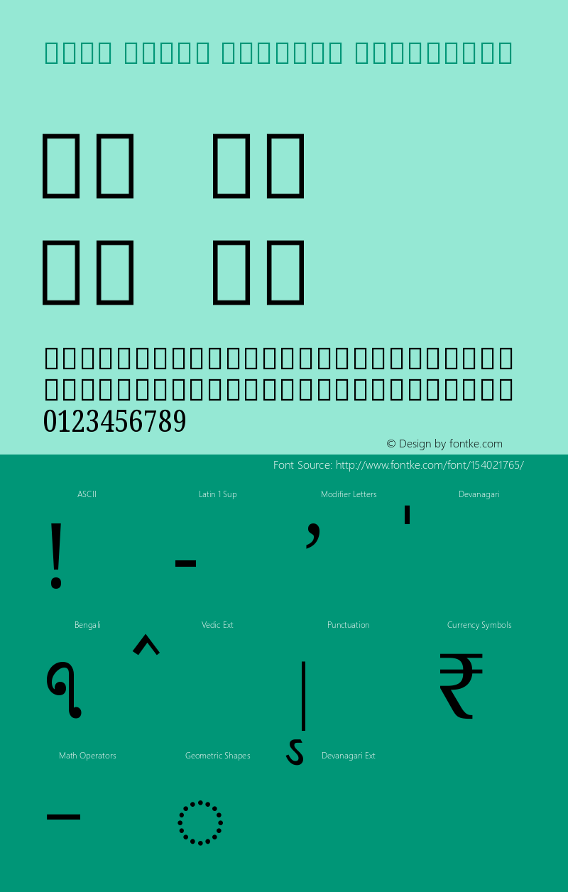 Noto Serif Bengali Condensed Version 2.001 Font Sample