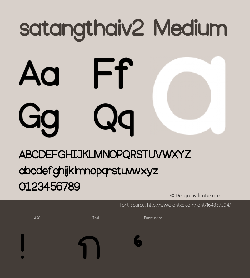 satangthaiv2 Version 001.000 Font Sample