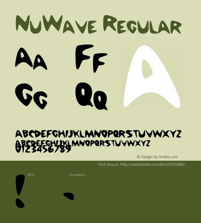 NuWave Regular Rev. 003.000 Font Sample