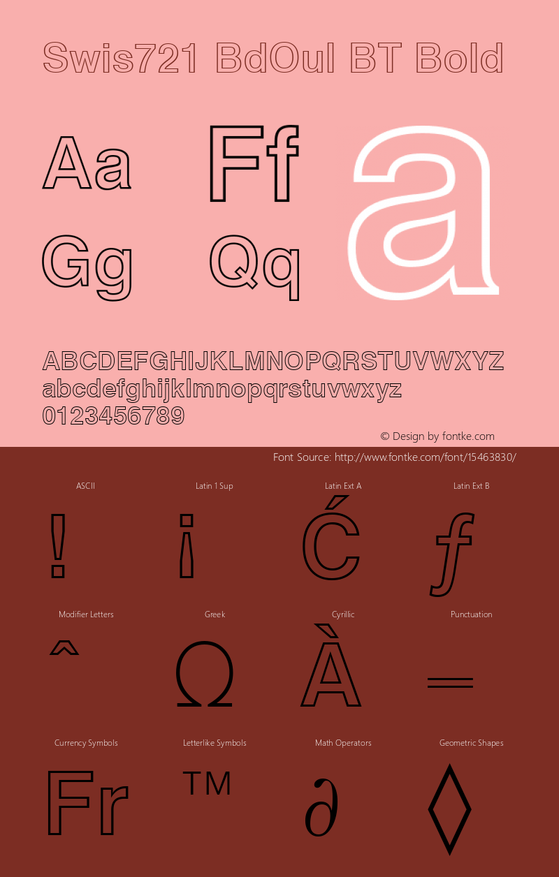 Swis721 BdOul BT Bold mfgpctt-v1.64 Monday, May 24, 1993 1:50:27 pm (EST) Font Sample