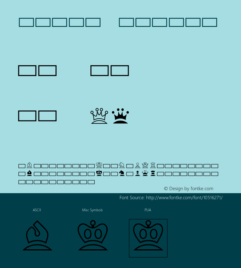 Chess Medium Version 1.1 Font Sample