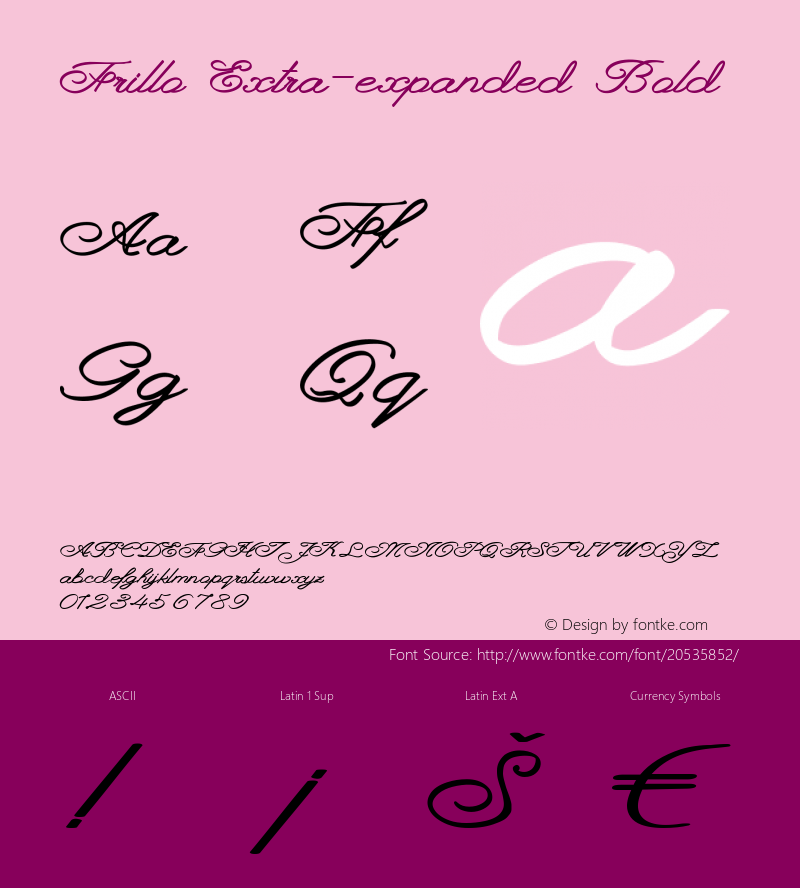 Frillo-ExtraexpandedBold Version 1.000 Font Sample