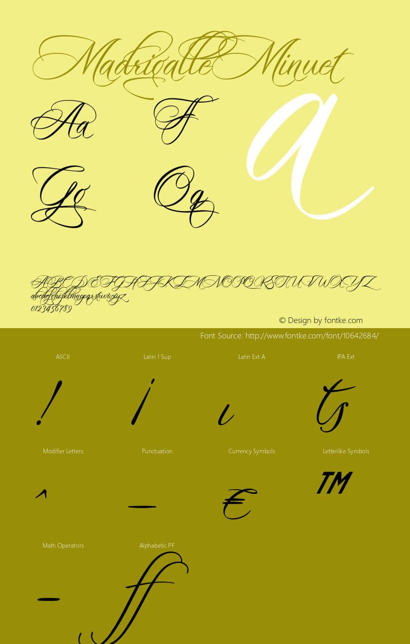 MadrigalleMinuet ☞ Version 1.053;com.myfonts.easy.scholtz.madrigalle.minuet.wfkit2.version.3CyD Font Sample