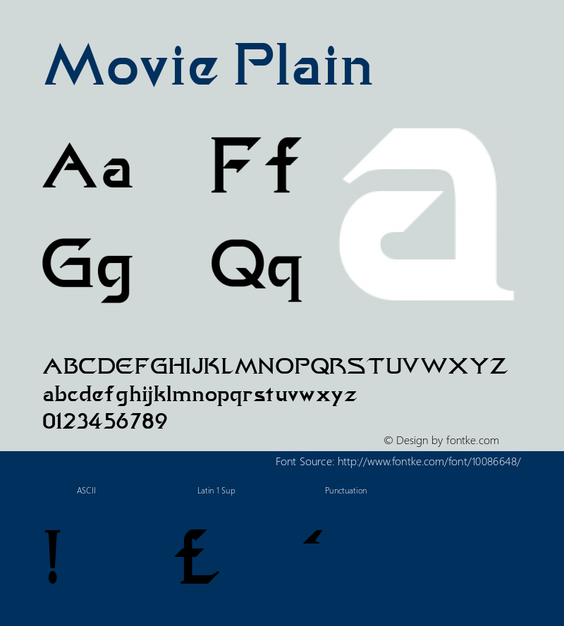 Movie Plain Altsys Fontographer 3.3  5/1/92 Font Sample