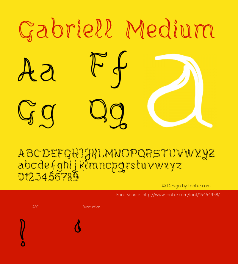 Gabriell Medium Version 1.0 Font Sample