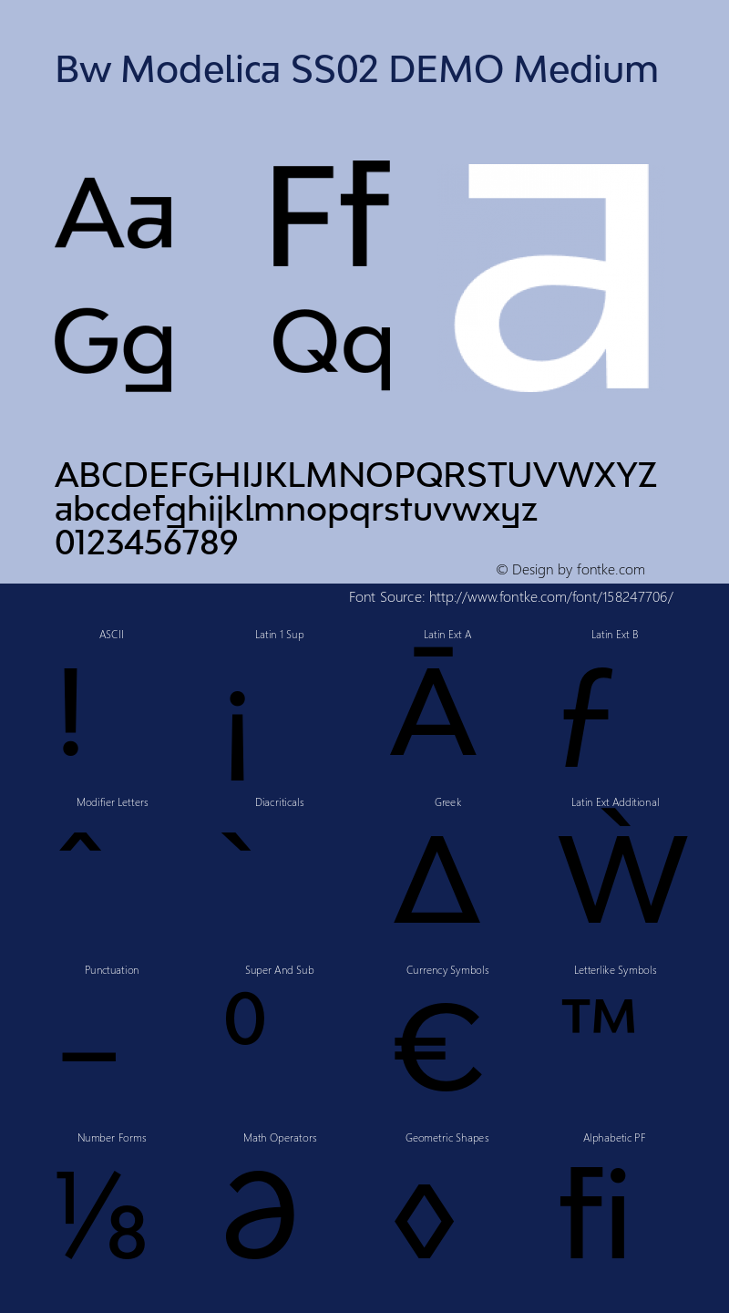 Bw Modelica SS02 DEMO Medium Version 2.000;PS 002.000;hotconv 1.0.88;makeotf.lib2.5.64775 Font Sample