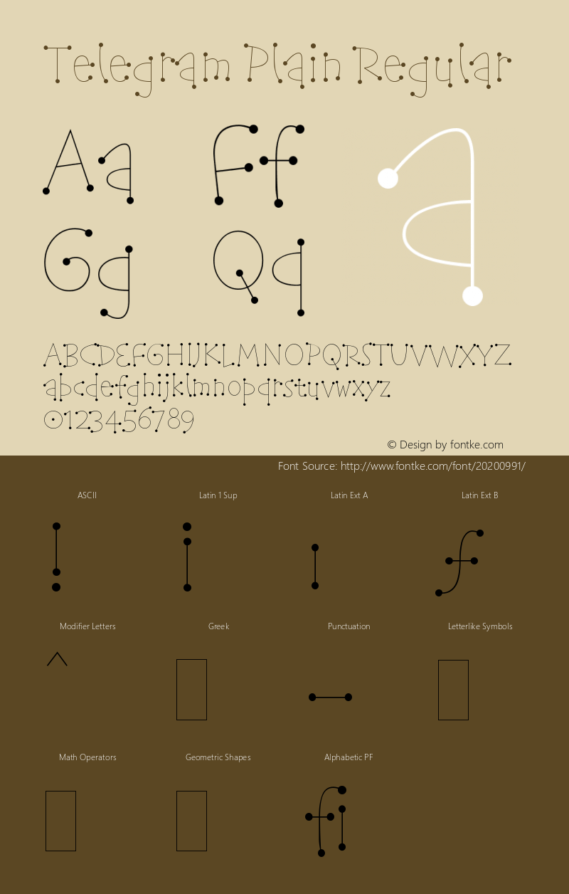 TelegramPlain 1.0 Font Sample