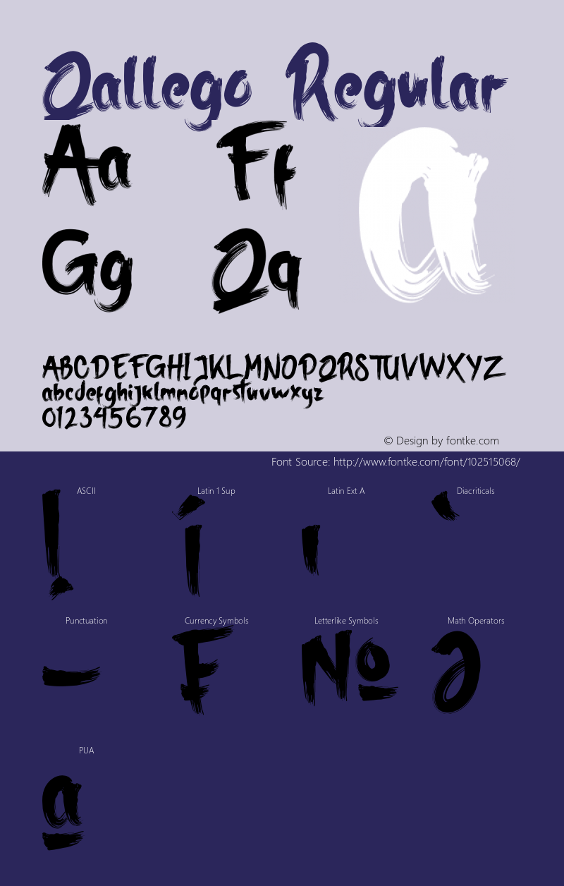Qallego Version 1.00;January 25, 2021;FontCreator 12.0.0.2525 64-bit Font Sample