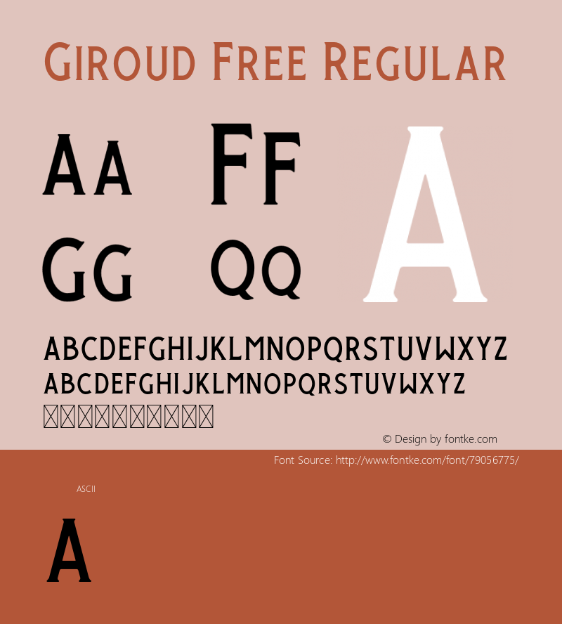 GiroudFree-Regular Version 1.000 Font Sample