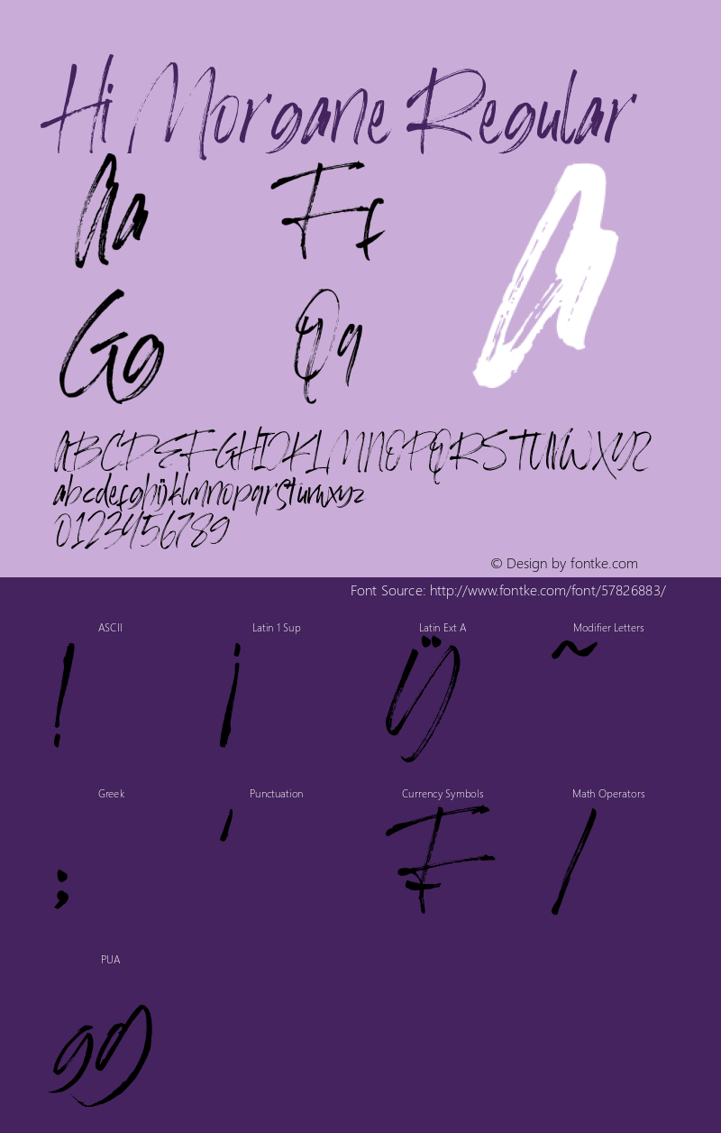 Hi Morgane Version 1.00;January 19, 2020;FontCreator 12.0.0.2535 64-bit Font Sample