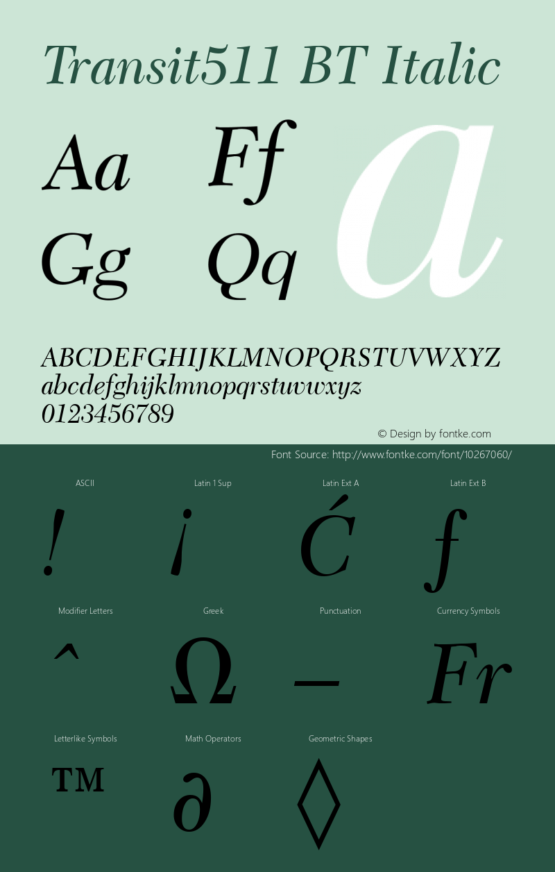 Transit511 BT Italic mfgpctt-v1.58 Thursday, March 4, 1993 10:16:27 am (EST) Font Sample