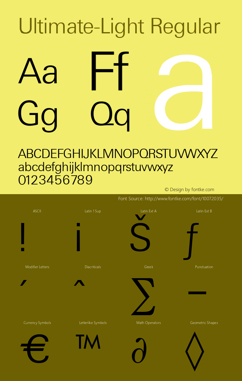 Ultimate-Light Regular B & P Graphics Ltd.:27.6.1993 Font Sample