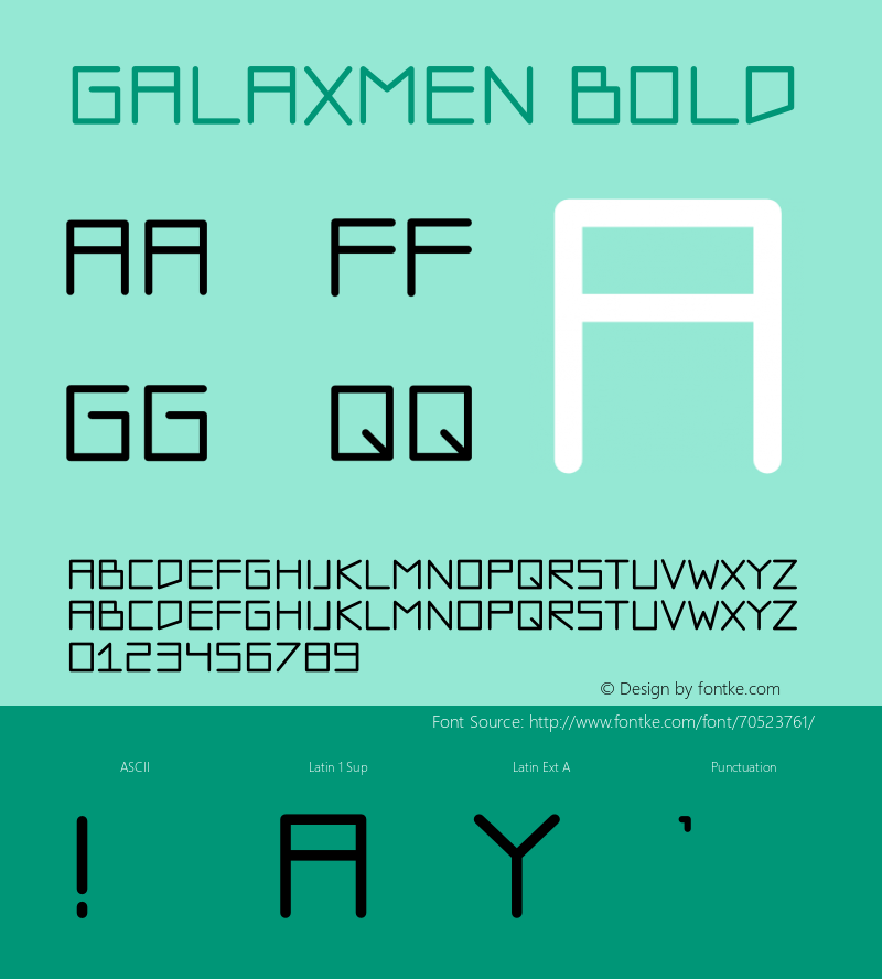 Galaxmen Bold Version 1.002;Fontself Maker 3.5.1 Font Sample