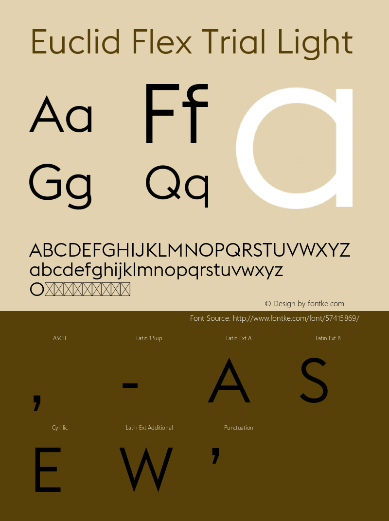 Euclid Flex Trial Light Version 3.000 Font Sample