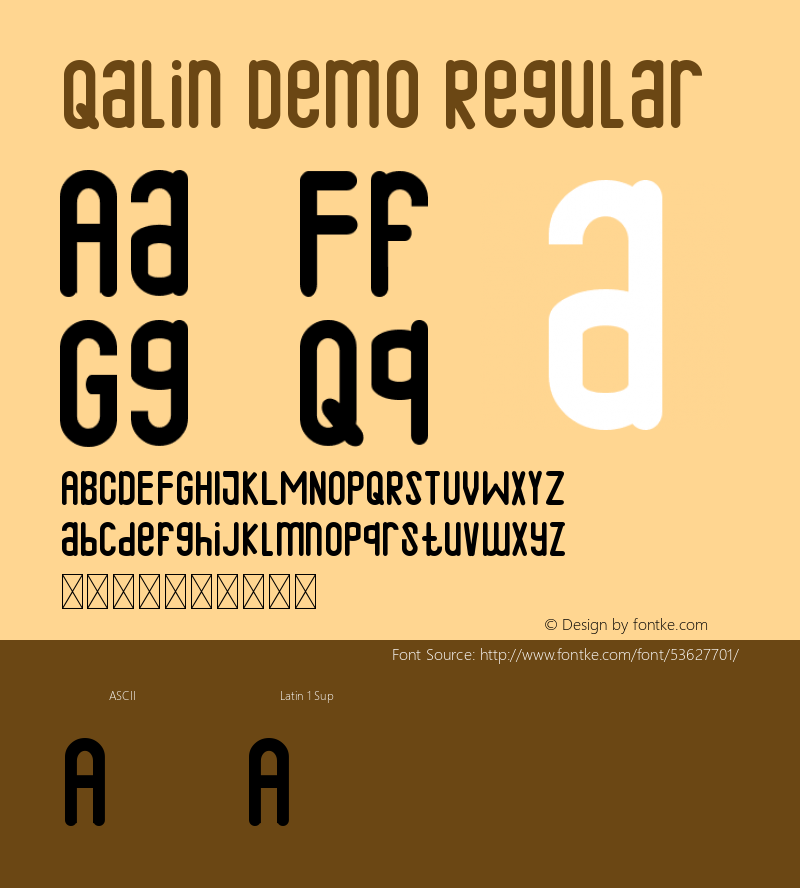 Qalin Demo Version 1.002;Fontself Maker 3.1.2 Font Sample