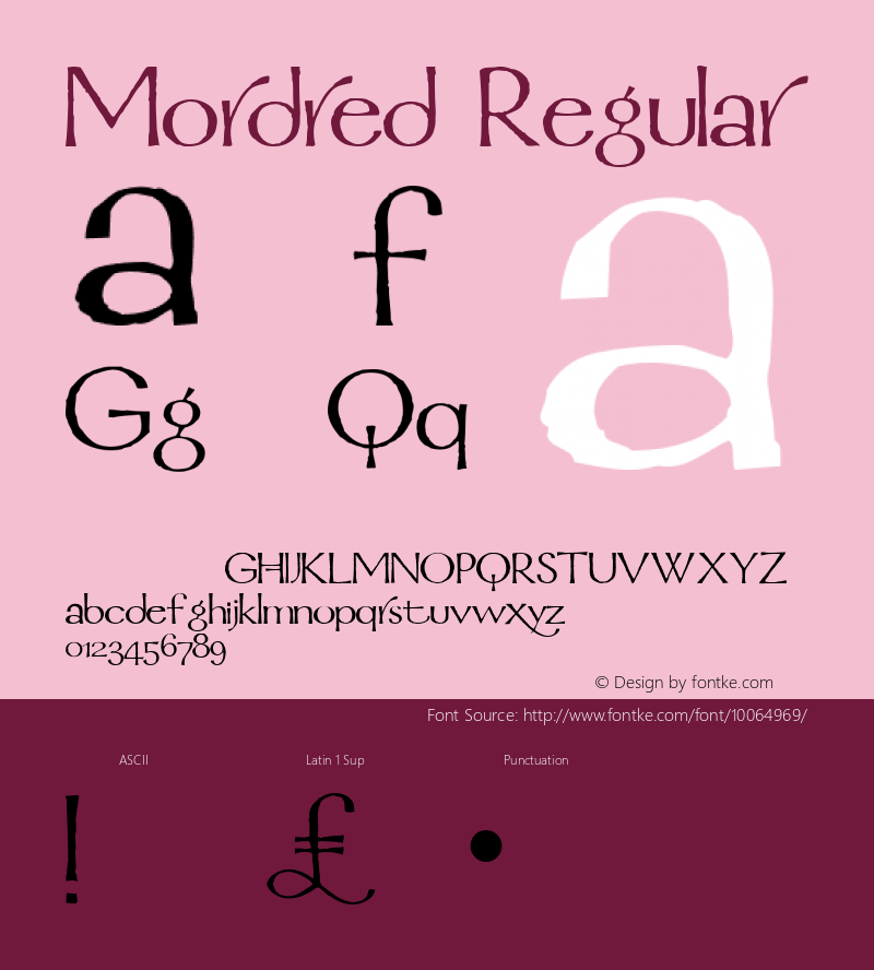 Mordred Regular 001.000 Font Sample